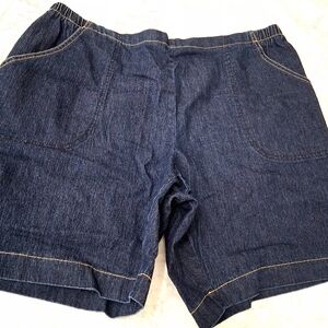 JUST MY SIZE Women's Blue Jean Shorts ELASTIC WAIST Size 2X
